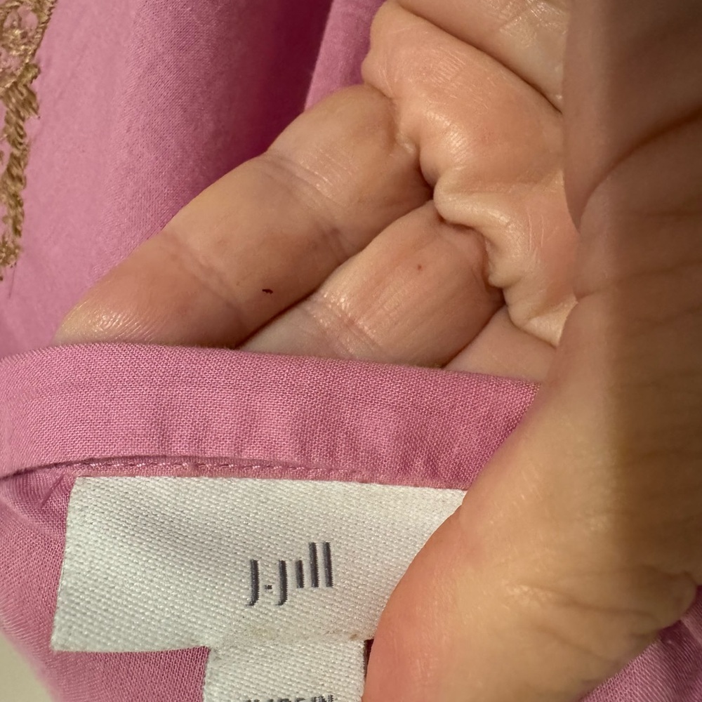 ❤️J. Jill Button-Up w/Embroidery Cotton Shirt LARGE #CL - Picture 11 of 11